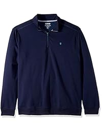 IZOD Jersey de forro polar con cremallera para hombre, gran y alto rendimiento