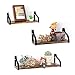NEX Wall-Mounted Floating Shelves, Set of 3 Rustic Wood Wall Shelves for Living Room, Bedroom, Bathroom