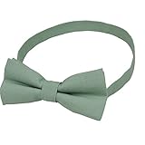 Mens Charm Solid Linen Pretied Bowtie - Various Colors
