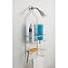 iDesign Milo Metal Wire Hanging Shower Caddy, Baskets and Towel Bar for Shampoo, Conditioner, and Soap with Hooks for Razors, Towels, and More, 4.25