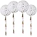 MOWO Confetti Balloons Giant Clear Balloon Tassels Gold Pink White Fuchsia Set of 4