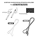 8 in 1 Airpods Accessories Set, Likday Silicone Case Cover Set for Apple Airpods with (Holder, Earhooks, Earphone Case, Strap,EVA Hard Shell Box, Carabiner) (Black Box & Gray Case)thumb 4