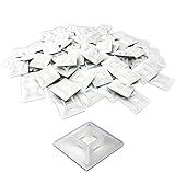 Large, Premium Zip Tie Adhesive-Backed Mounts 100 Pack by Nova Supply. Pro-Grade, UV White Cable Tie Bases: 1.1 in x 1.1 in. Screw-Hole Anchor Point Gives High-Strength Durability for Long-Term Use