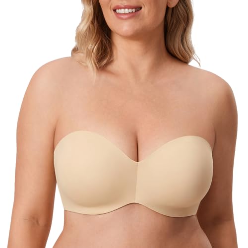DELIMIRA Women's Strapless Minimizer Size Bras Light