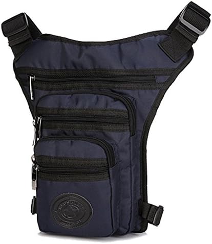 LJNGG Mens Waist Bag Fanny Pack Drop Leg Bag Pouch Sport Camp Riding Tactical Outdoor (Blue)