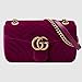 KK-BAG GUCCI GG Marmont velvet shoulder bag (fuchsia velvet)