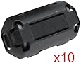 uxcell 10 Pcs Movable 7mm Inner Diameter Black Ferrite Core Ring Cable Clip UF70B