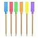 Pencil Toppers Sensory for Boys & Girls - Sensory Chew Toy for Kids with ADHD, SPD, Autism - Chewy Oral Motor Chewing Toys - Teething Silicone for Children with Anxiety - Brick Style 6 Pack