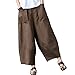 Aeneontrue Women's Patchwork Wide Leg Pants Trousers with Big Pockets