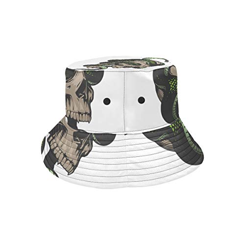41dRNvKafKL Sombrero para Hombre Sun Shade Una Feroz Serpiente de Sangre fría Verano Unisex Pesca Sun Top Bucket Sombreros para… Sombrero para Hombre Sun Shade Una Feroz Serpiente de Sangre fría Verano Unisex Pesca Sun Top Bucket Sombreros para… - Imagen 5