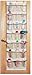 Smart Design Over-The-Door Organizer w/ 42 Pockets w/ Elastic Trim & Hanging Hooks - VentilAir Mesh Fabric - Shoes, Pantry, & Closet Storage - Home Organization (21 x 73 Inch) [Beige w/ Brown]