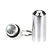 Danyoun Aluminum Alloy Pill Box Case Bottle Holder Container with Keychain, Outdoor Waterproof Capsule, Emergency Survival Tools, Great for Travel or Outdoor Activities(Silver)