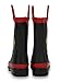Boy's Black Fire Dog Rain Boots (Toddler/Little Kid)