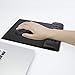 Ergonomic Padded Mouse Pad with Wrist Rest Memory Foam Soft Comfortable Wrist Rest Support Cushion for Office, Computer, Laptop, Mac Typing and Wrist Pain Relief and Repair (Mouse pad, Black)