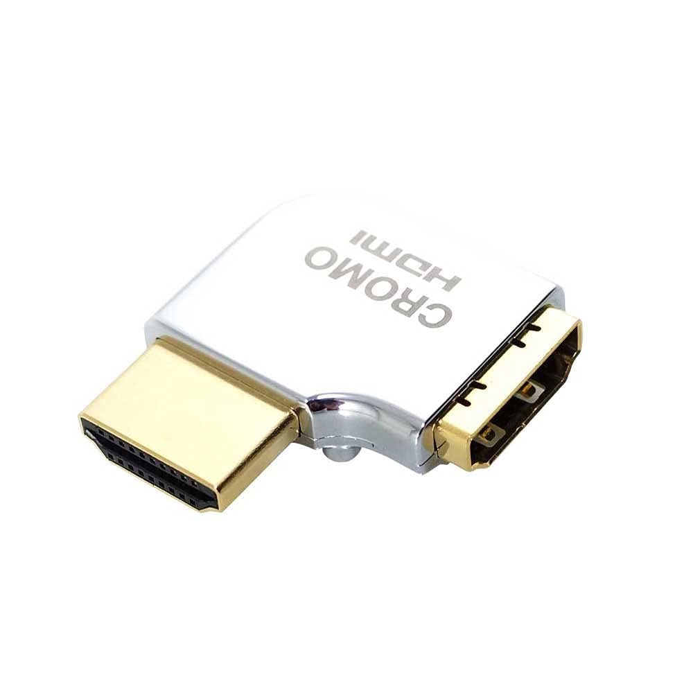 LINDY CROMO HDMI Male to HDMI Female 90 Degree Right Angle Adapter - Left