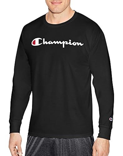 Champion Men's Athletic Men's Classic Jersey Long Sleeve Script T