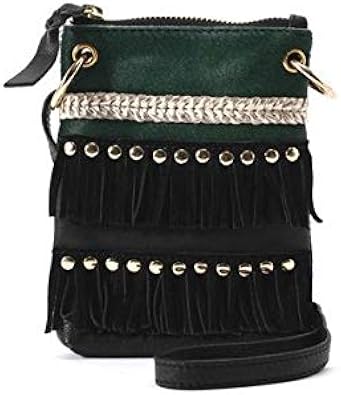 Amazon ローズバッド Rose Bud フリンジミニショルダーバッグ グリーン Rose Bud ローズバッド レディース バッグ 財布
