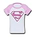Supergirl Girls Pink Pattern Symbol T-Shirt- Girls 6x