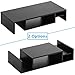 FITUEYES Wooden Adjustable Monitor Riser with Storage 2 Shelves Desktop Organizer DT306001WB