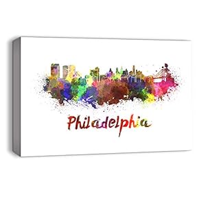Canvas Wall Art Watercolor Abstract Ink Splash Painting Artwork for Home Prints Framed - 12x18 inches
