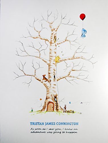 Themed Fingerprint Tree custom guestbook - Original thumbprint guest book alternative (Standard Size Themed) includes 3 ink pads!!