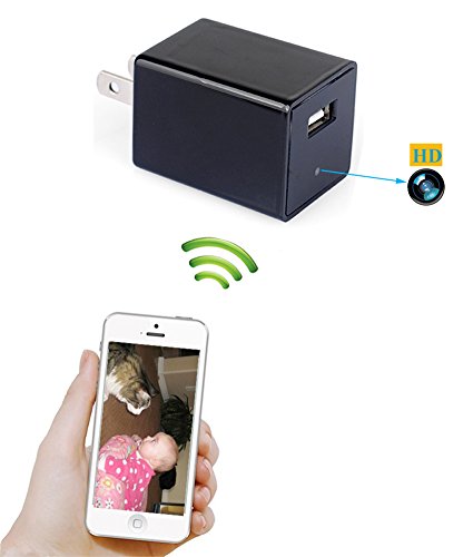 Mini Camera Charger Adapter Ztcolife 1080P Mini Wifi Surveillance Camera, HD P2P Charger Camera USB Wall Charger Adapter Portable IP Camera for Nanny Cam Home Security Remote View