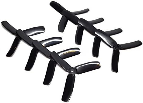 8 Pcs DAL PROP T4040 (4.0 x 4.0) Tri-Blade. Black. 4CW and 4CCW. Made from super tough glass reinforced polycarbonate.