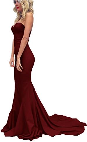Topashe Women's Sweetheart Strapless Off The Shoulder Mermaid Long Prom Party Gown