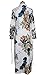LUKYCILD Women Open Front Floral Print Long Kimono Cardigan Coat Beach Cover Up Size M(US S) (Floral)