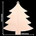 Christmas Wooden Crafts Hanging Ornaments Christmas Tree Decoration Unfinished Wood Cutouts for DIY Blank Slices to Paint (10PCs Christmas Tree Style)