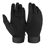 FitsT4 Horse Riding Gloves Equestrian Outdoor Breathable Stretchable Horse Show Glove for Women Men