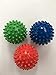 Massage Ball 3 Pack Spiky Massage Roller Balls for Plantar Fascitis Deep Tissue Foot, Back, Shoulder, Legs, Muscle Therapy - Hard Yoga Balls Porcupine Sensory Ball Set
