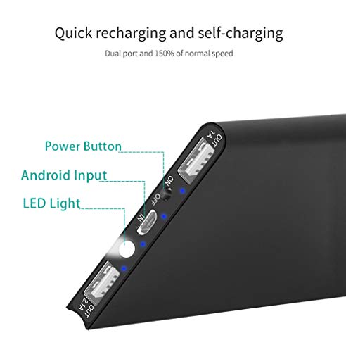 image for KRECOO Power Bank 20000mAh Portable Charger Ultra Thin External Batter