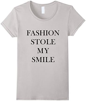 Women's Fashion Stole My Smile T-Shirt XL Silver