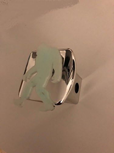 Big Foot Urban Myth in 3D - 2 inch Trailer Hitch Cover Chrome w White ( Glow in the Dark ) - Super Hero