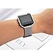 For Fitbit Blaze Bands, bayite Accessory Leather Wristband for Fitbit Blaze Smart Watch, Small, Grey with Frame
