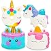 R HORSE 4 Pack Unicorn Squishy Set Narwhale Cake, Unicorn Cake, Unicorn Donut, Rainbow Horse Kawaii Cream Scented Squishy Soft Decompression Squeeze Toys Kids Stress Relief Toy Hop Prop