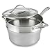Calphalon Contemporary Stainless Steel Cookware, Sauce Pan and Double Boiler Insert, 2 1/2-quart