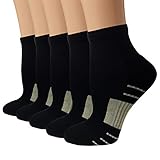Copper Anti-bacterial Compression Running Socks For Men & Women-5 Pairs-Fit for Athletic,Travel& Medical