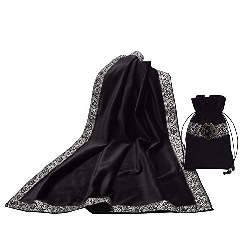 BLESSUME Atar Tarot Table Cloth and Pouch Black