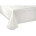 Lenox Opal Innocence 60” x 84” White Rectangle Tablecloth - Machine Washable, Wrinkle-Resistant, Table Cover