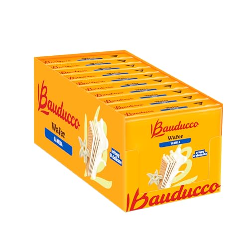 BAUDUCCO WAFER COOKIES, VANILLA, 28 OZ (PACK OF 10) – CRISPY LAYERED WAFERS WITH RICH VANILLA CREAM FILLING – INDULGENT SWEET SNACKS, DESSERTS & TREATS – INDIVIDUALLY WRAPPED