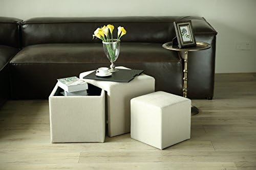 Creative Living SO-BGE Indoor Ottoman Set, 4pc, Beige