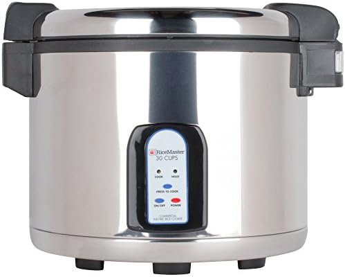 Town 57131 30 Cup Stainless Steel Electronic Rice Cooker / Warmer - 230V