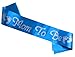 Mom to be Sash - Soft, Blue Satin with Silver Glitter - Baby Shower Sash for Mom - Baby Boy or Twins - Neutral - Best Baby Shower Gift or Baby Shower Decorations