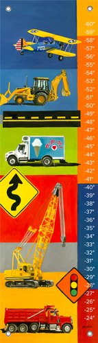 Oopsy Daisy Graphic Transportation by Jill Bachman Pabich Growth Charts, 12 by 42-Inch