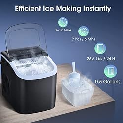 Ice Maker Countertop, Fast ice Making in 6