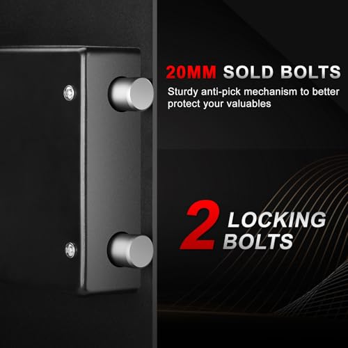 Digital Home Safe Lock Box, Money Box Security Safe box with Key and Keypad, 50L Combination Lock Electronic Safes for Home Office Hotel Business