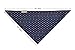 PUPTECK Pet Dog Cat Puppy Bandana Reversable Bibs Triangle Head Scarf Accessories Neckerchief for Small to Large Breed, Dark Blue
