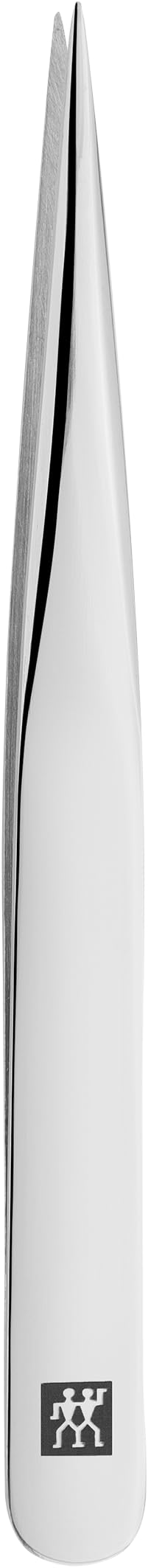 ZWILLING Spitze Pinzette (Entfernen von Splittern, eingewachsenen oder feinen Härchen, handgeschliffene, angeraute Spitzen), Poliert, Silber, 90 mm